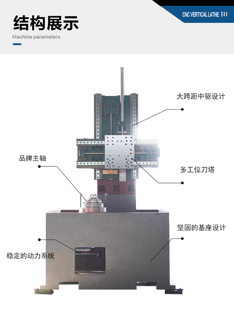  VTC45 制動(dòng)鼓制動(dòng)盤數(shù)控立車 剎車轂立式車床 小型多功能立車結(jié)構(gòu)展示